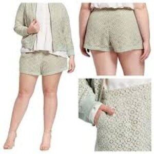 Victoria Beckham for Target Mint Green Lace Eyelet Lined Shorts